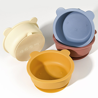 Bear-Shaped Silicone Suction Bowl