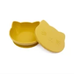 Cat-Shaped Silicone Baby Bowl with Lid