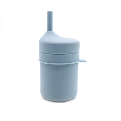 Portable Silicone Toddler Cup with Lid & Straw