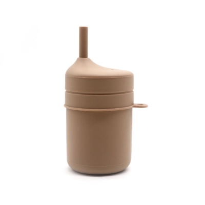 Portable Silicone Toddler Cup with Lid & Straw