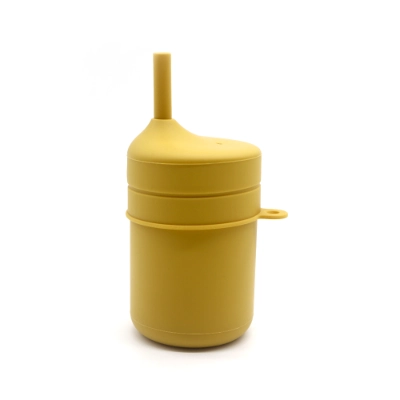 Portable Silicone Toddler Cup with Lid & Straw