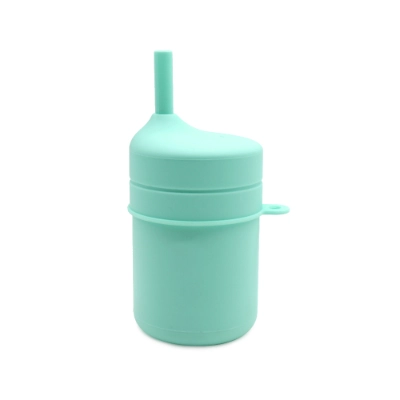 Portable Silicone Toddler Cup with Lid & Straw