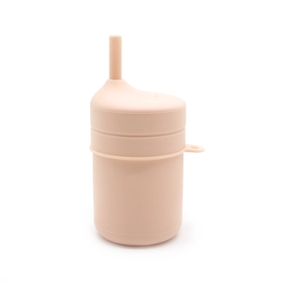 Portable Silicone Toddler Cup with Lid & Straw