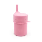 Portable Silicone Toddler Cup with Lid & Straw