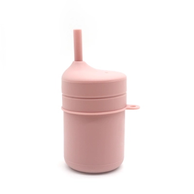 Portable Silicone Toddler Cup with Lid & Straw