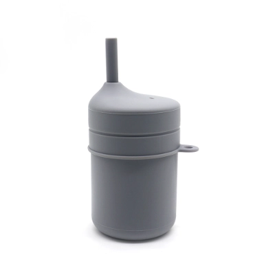 Portable Silicone Toddler Cup with Lid & Straw