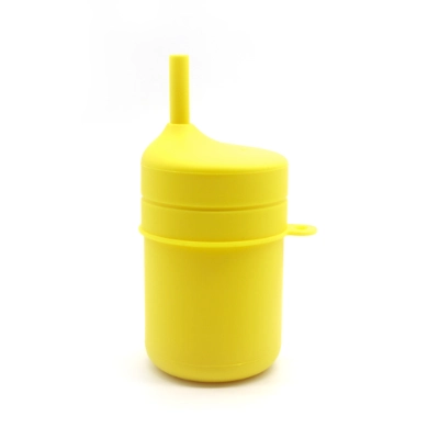 Portable Silicone Toddler Cup with Lid & Straw