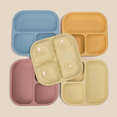 Silicone Divided Suction Plate – 3 Compartments