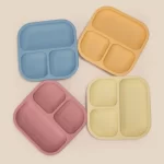 Silicone Divided Suction Plate – 3 Compartments