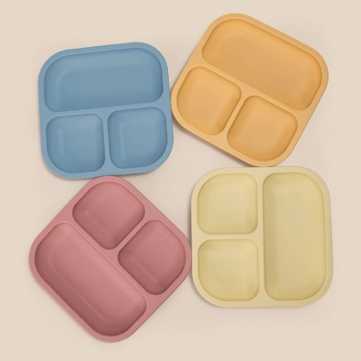 Silicone Divided Suction Plate – 3 Compartments