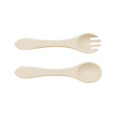 Soft Silicone Baby Fork & Spoon Set