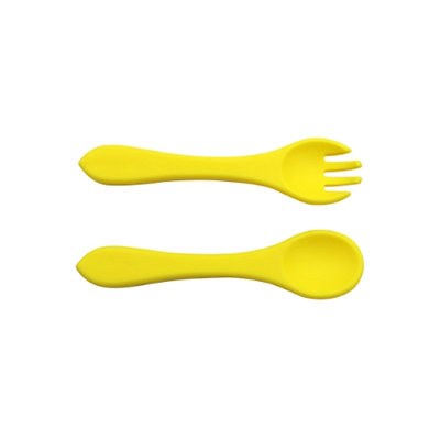 Soft Silicone Baby Fork & Spoon Set