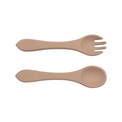 Soft Silicone Baby Fork & Spoon Set
