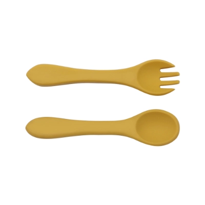 Soft Silicone Baby Fork & Spoon Set