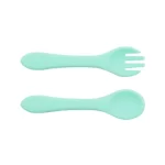 Soft Silicone Baby Fork & Spoon Set