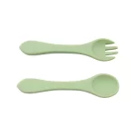 Soft Silicone Baby Fork & Spoon Set