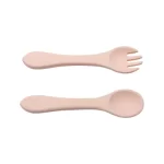 Soft Silicone Baby Fork & Spoon Set