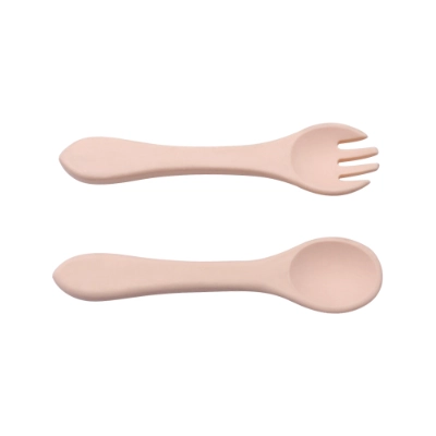 Soft Silicone Baby Fork & Spoon Set
