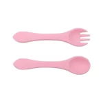 Soft Silicone Baby Fork & Spoon Set
