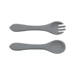 Soft Silicone Baby Fork & Spoon Set