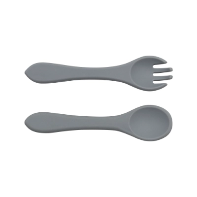 Soft Silicone Baby Fork & Spoon Set