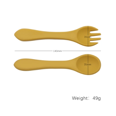 Soft Silicone Baby Fork & Spoon Set