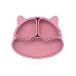 Silicone Divided Cat Plate with Suction Base