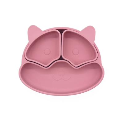 Silicone Divided Cat Plate with Suction Base