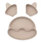 Silicone Divided Cat Plate with Suction Base
