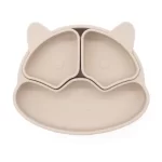 Silicone Divided Cat Plate with Suction Base