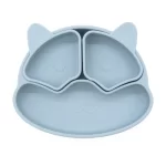 Silicone Divided Cat Plate with Suction Base