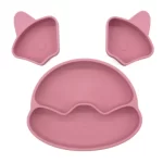 Silicone Divided Cat Plate with Suction Base
