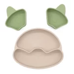 Silicone Divided Cat Plate with Suction Base