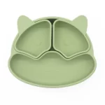 Silicone Divided Cat Plate with Suction Base