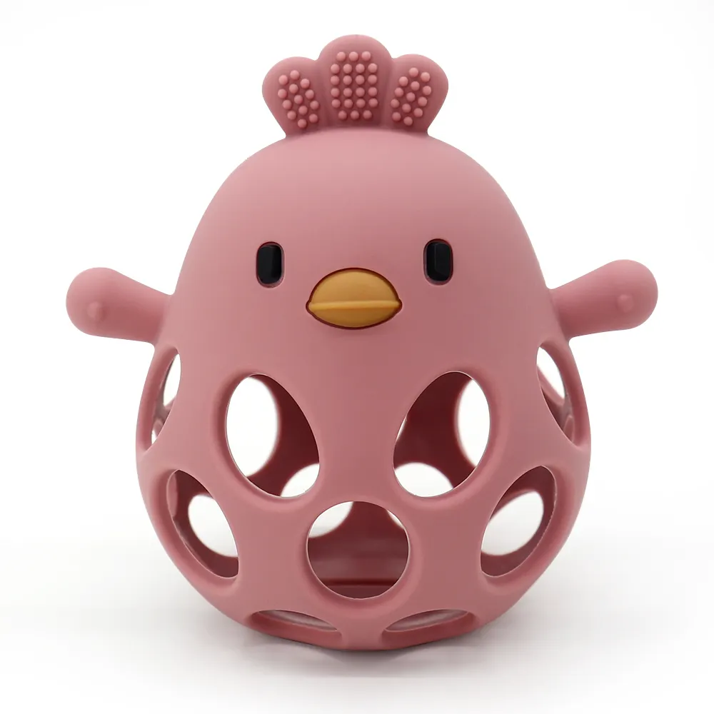 Hollow Chick Silicone Teether Ball