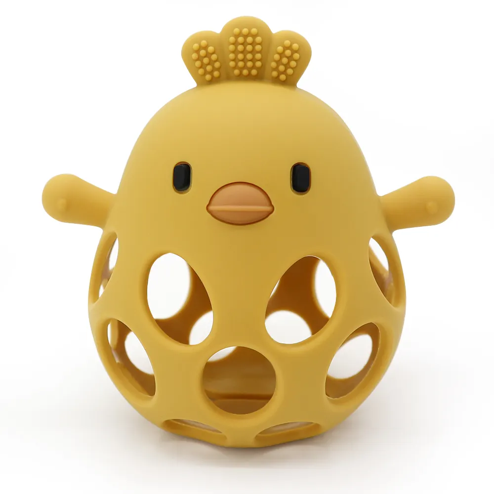 Hollow Chick Silicone Teether Ball
