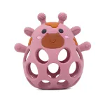 Hollow Silicone Giraffe Teether Ball