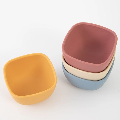 Mini Square Silicone Feeding Bowl