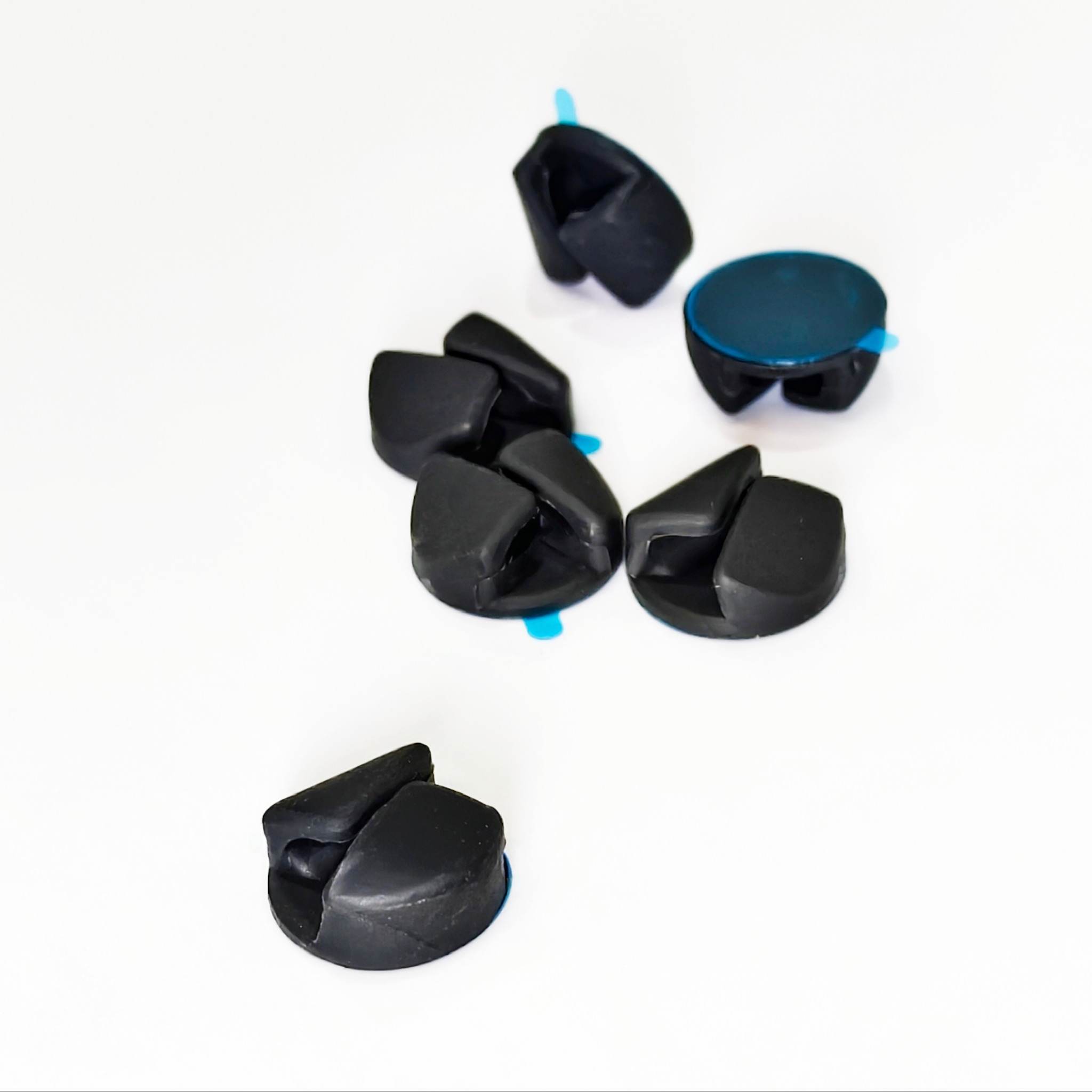 Round Silicone Cable Holder with Adhesive Backing