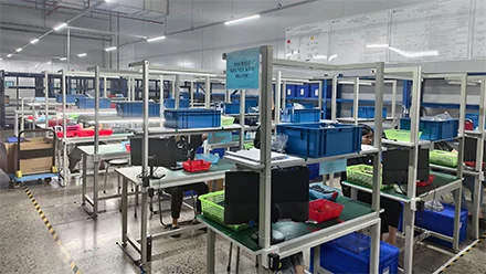 Trimming press removes excess flash.